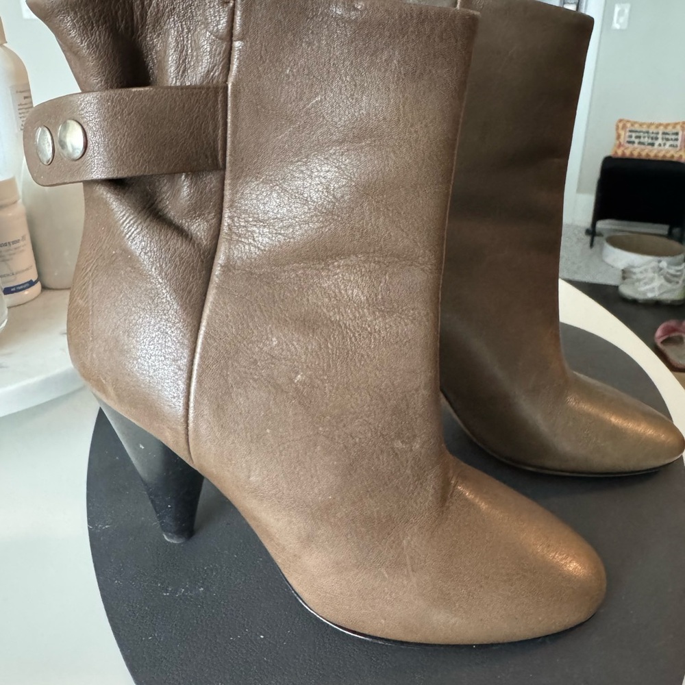 Isabel Marant Tan Leather Heeled Boots